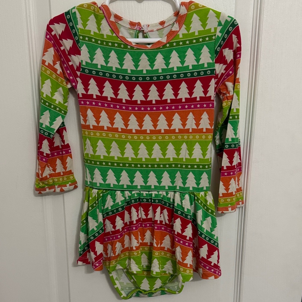 Little Bum Bums Christmas tree twirl dress 2T